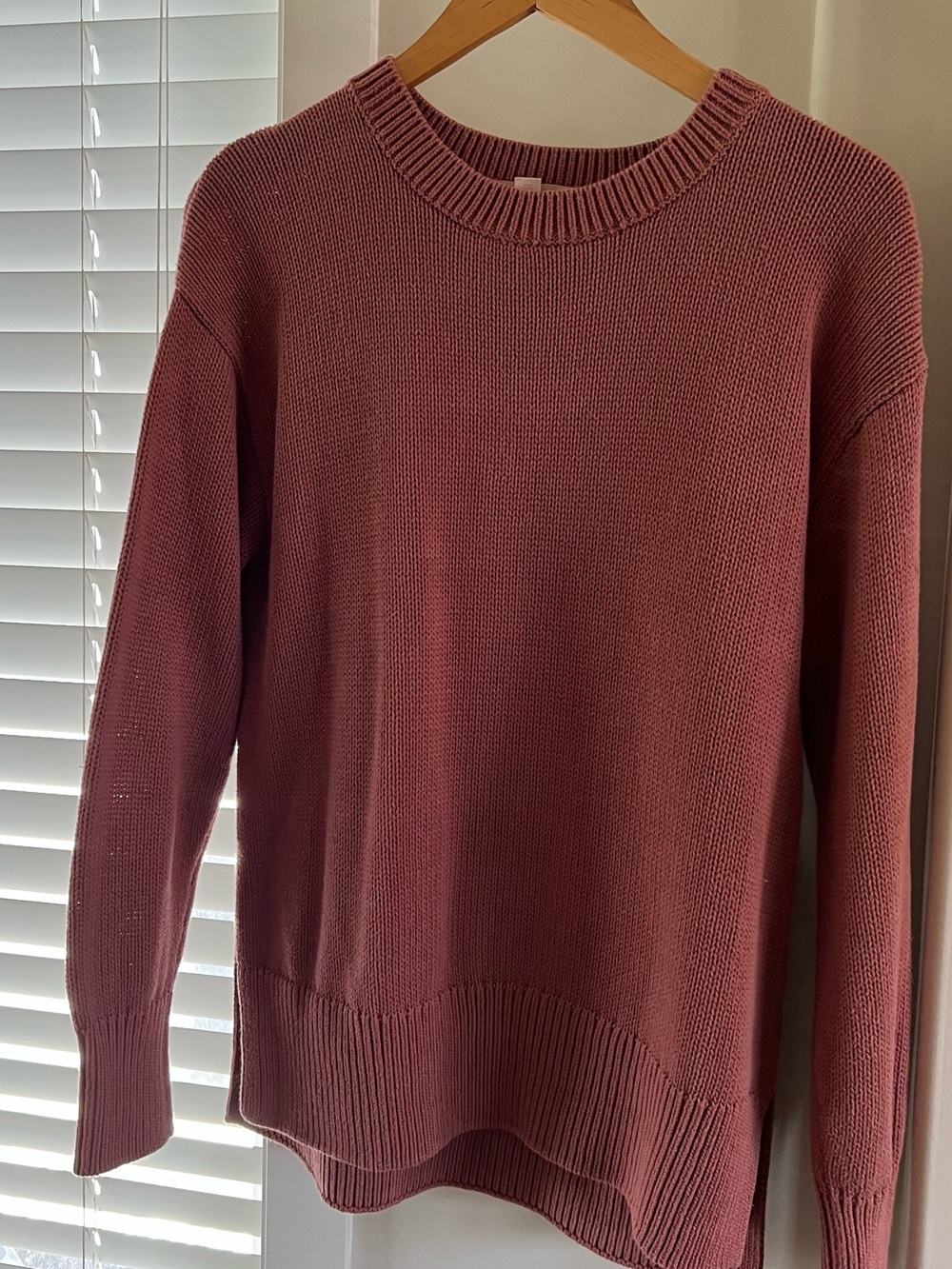 Philosophy Dusty Rose Knit Crewneck Sweater